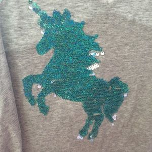 Justice Sequin Flip Unicorn Tee